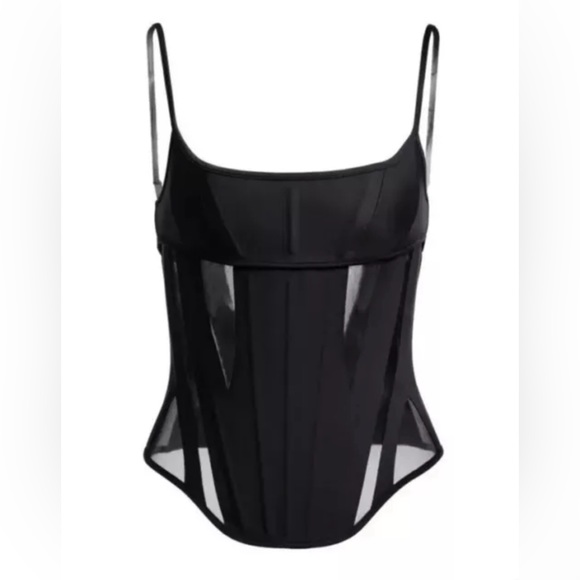 BNWT H&M Mugler Mesh Paneled Corset size L - Picture 7 of 7